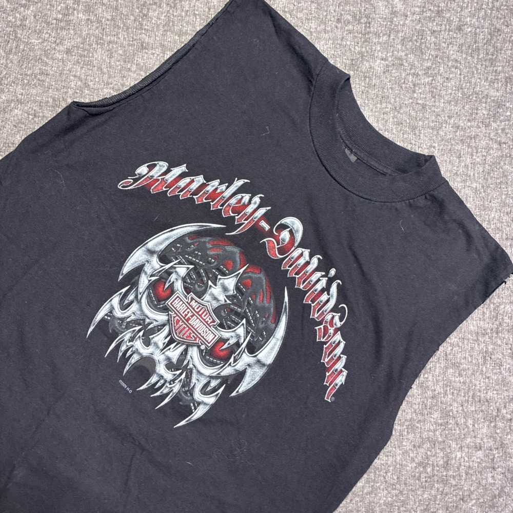 Harley-Davidson Sleeveless Shirt Mens Medium Black 2006 Orlando Florida Graphic